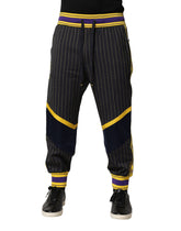 Dolce & Gabbana Multicolor Stripes Wool Jogger Pants