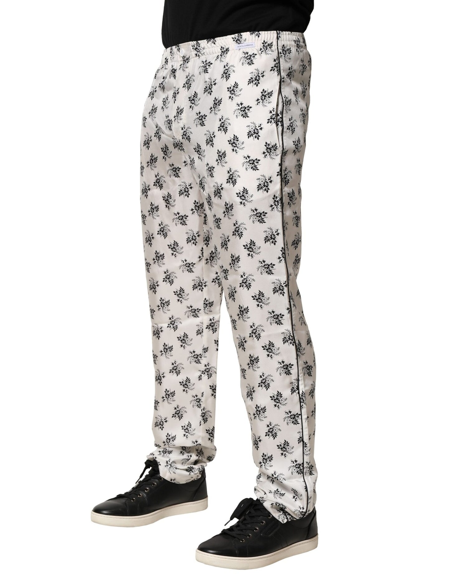Dolce & Gabbana Vita Blommiga Sidenbyxor Casual Lounge