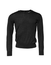 Dolce & Gabbana Gray Cashmere Crew Neck Sweatshirt Sweater