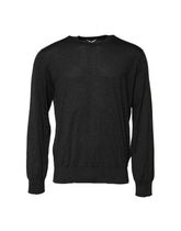 Dolce & Gabbana Gray Long Sleeve Crew Neck Pullover Sweater
