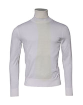 Dolce & Gabbana White Wool Turtleneck Men Sweatshirt Sweater