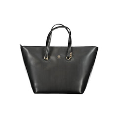 Tommy Hilfiger Black Polyurethane Women Handbag