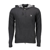 U.S. POLO ASSN. Black Cotton Mens Cardigan