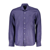 North Sails Blue Linen Men Shirt