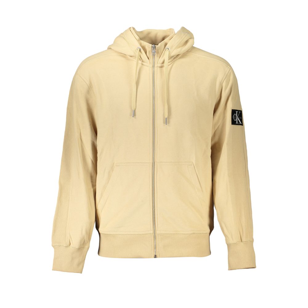 Elegant beige tröja med dragkedja