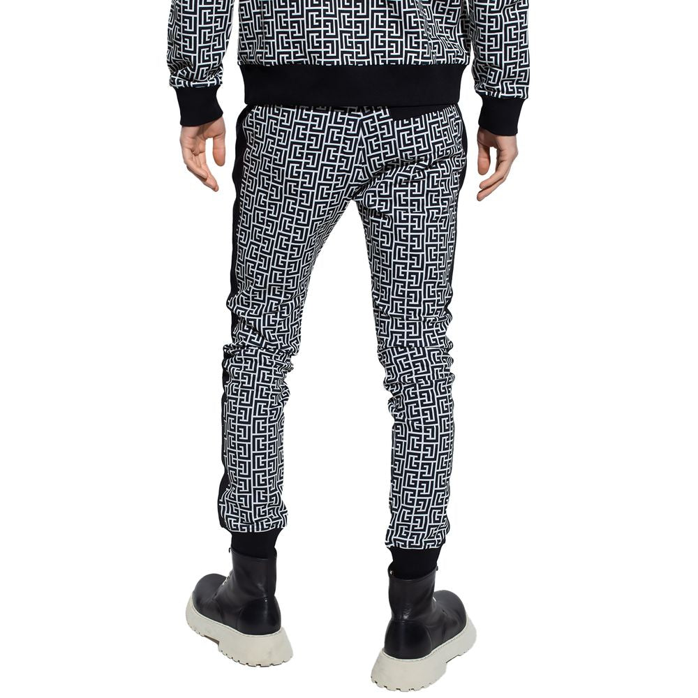 Balmain svarta bomullsbyxor för män
