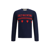 Valentino Blue Fleece Wool Sweatshirt