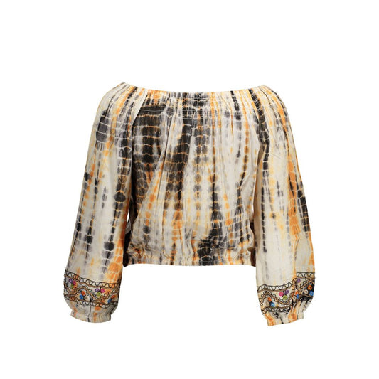 Desigual Beige Bomull T-skjorte for kvinner