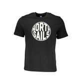 North Sails Black Cotton Men T-Shirt