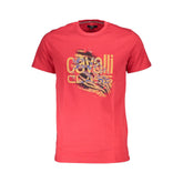 Cavalli Class Red Cotton T-Shirt