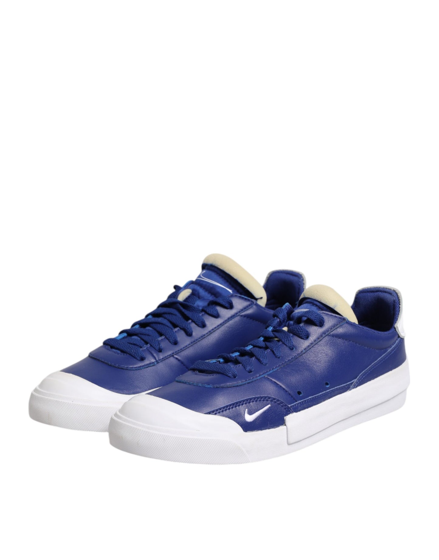 Nike Hvite Blå Lace Up Lave Topp Drop-Type PRM Sneakers Sko