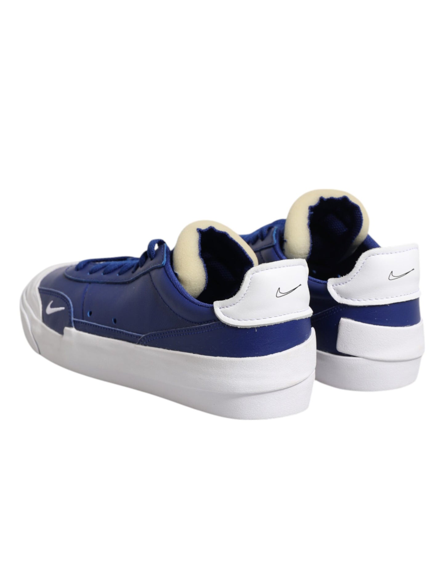 Nike Hvite Blå Lace Up Lave Topp Drop-Type PRM Sneakers Sko