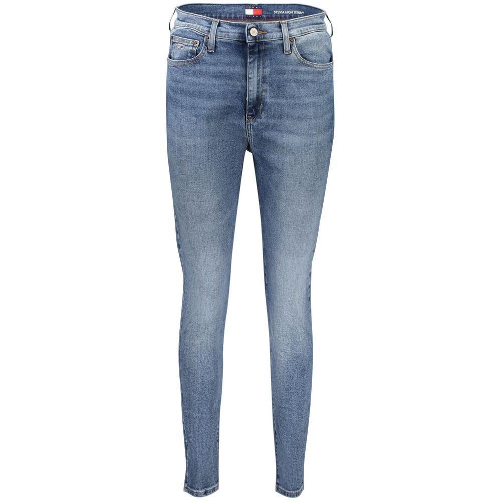 Blå bomullsjeans för kvinnor
