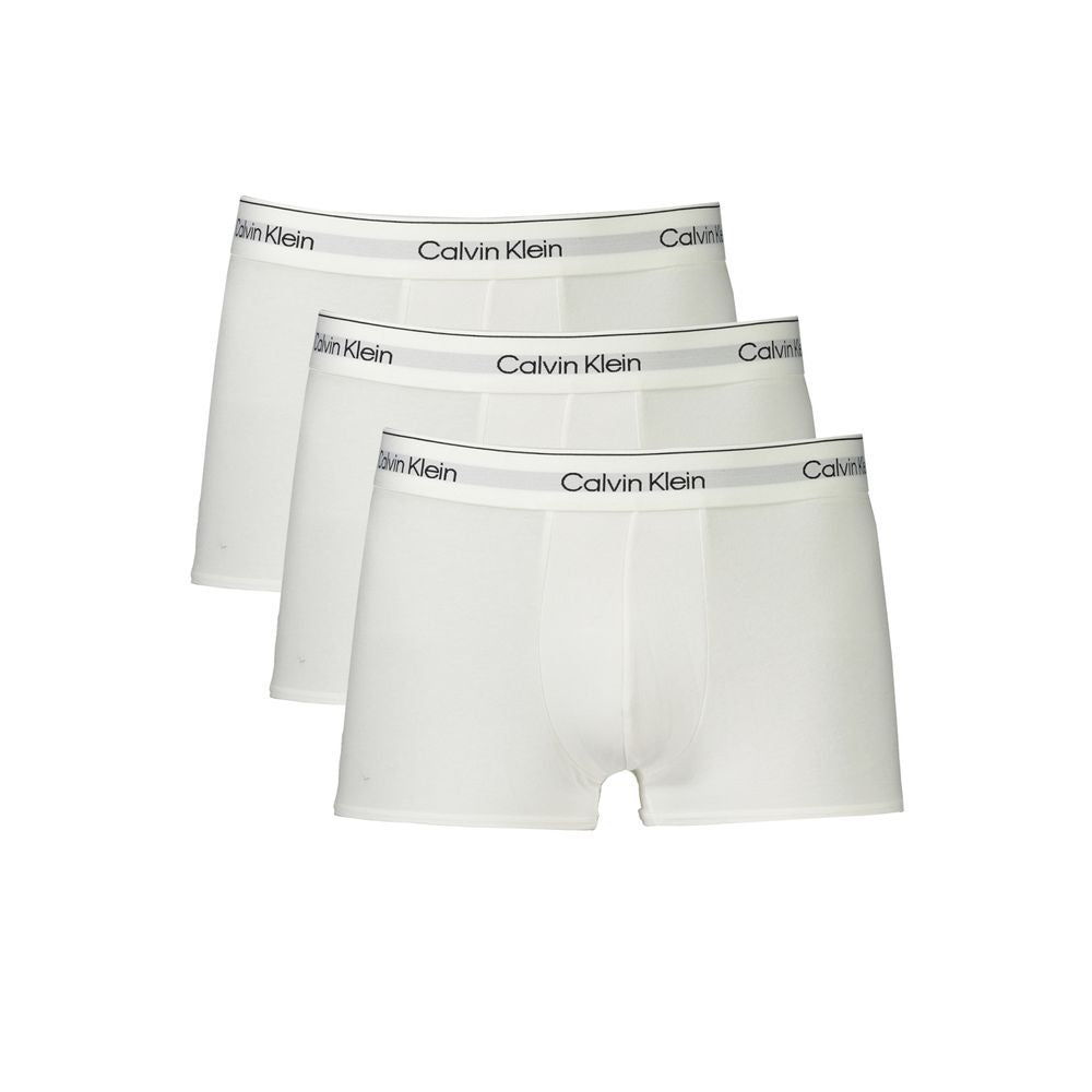 Vita bomullsboxershorts för män