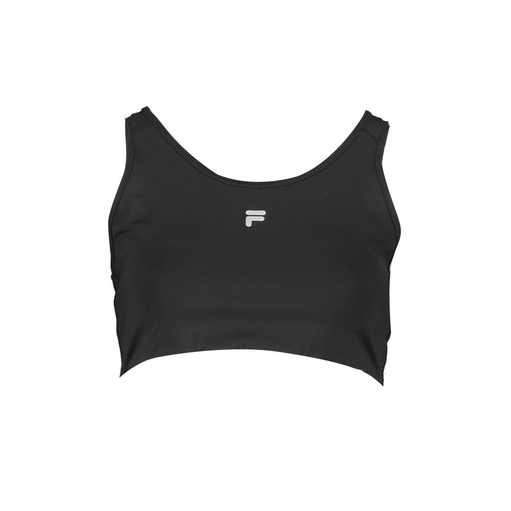 Svart polyester sport-bh för kvinnor