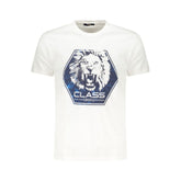Cavalli Class White Cotton Men T-Shirt