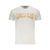 Cavalli Class White Cotton Men T-Shirt