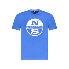 North Sails Blue Cotton Men T-Shirt