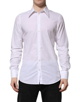 Dolce & Gabbana White Cotton Long Sleeves Dress Shirt
