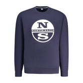 North Sails Blue Cotton Men Sweatshirt