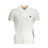 Timberland White Cotton Polo Shirt