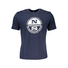North Sails Blue Cotton Men T-Shirt