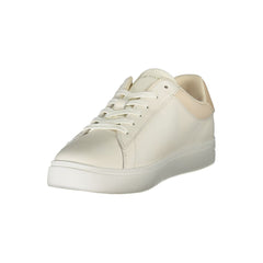 Tommy Hilfiger Beige Leather Women Sneaker