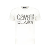 Cavalli Class White Cotton Men T-Shirt