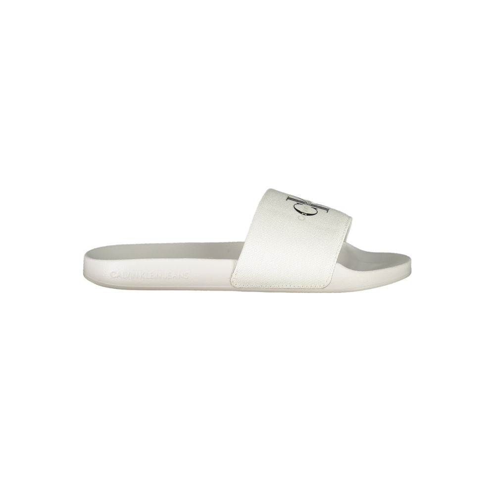 Hvite polyester damesandaler