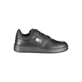 Tommy Hilfiger Black Leather Men Sneaker