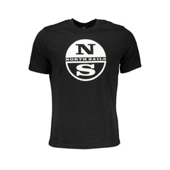 North Sails Black Cotton Men's T-Shirt