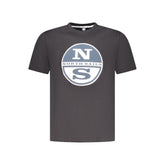 North Sails Black Cotton Men T-Shirt