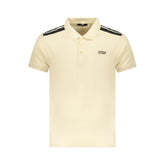 Cavalli Class Beige Cotton Men Polo Shirt