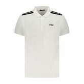 Cavalli Class White Cotton Men Polo Shirt