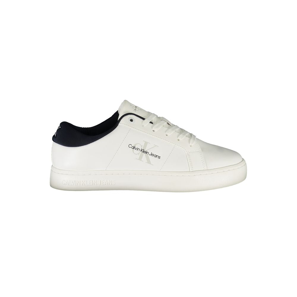 Vita läder herr sneakers