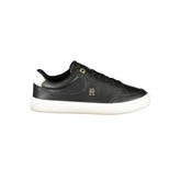 Tommy Hilfiger Black Leather Women Sneaker