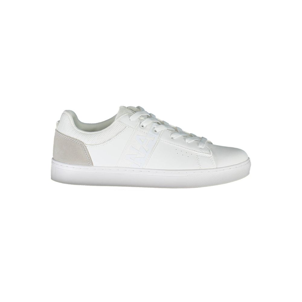 Vita lädersneakers för kvinnor