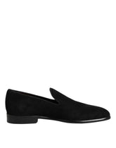 Dolce & Gabbana svarte semskede slip-on loafers formelle sko