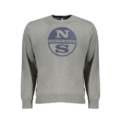 North Sails Gray Cotton Men Sweater