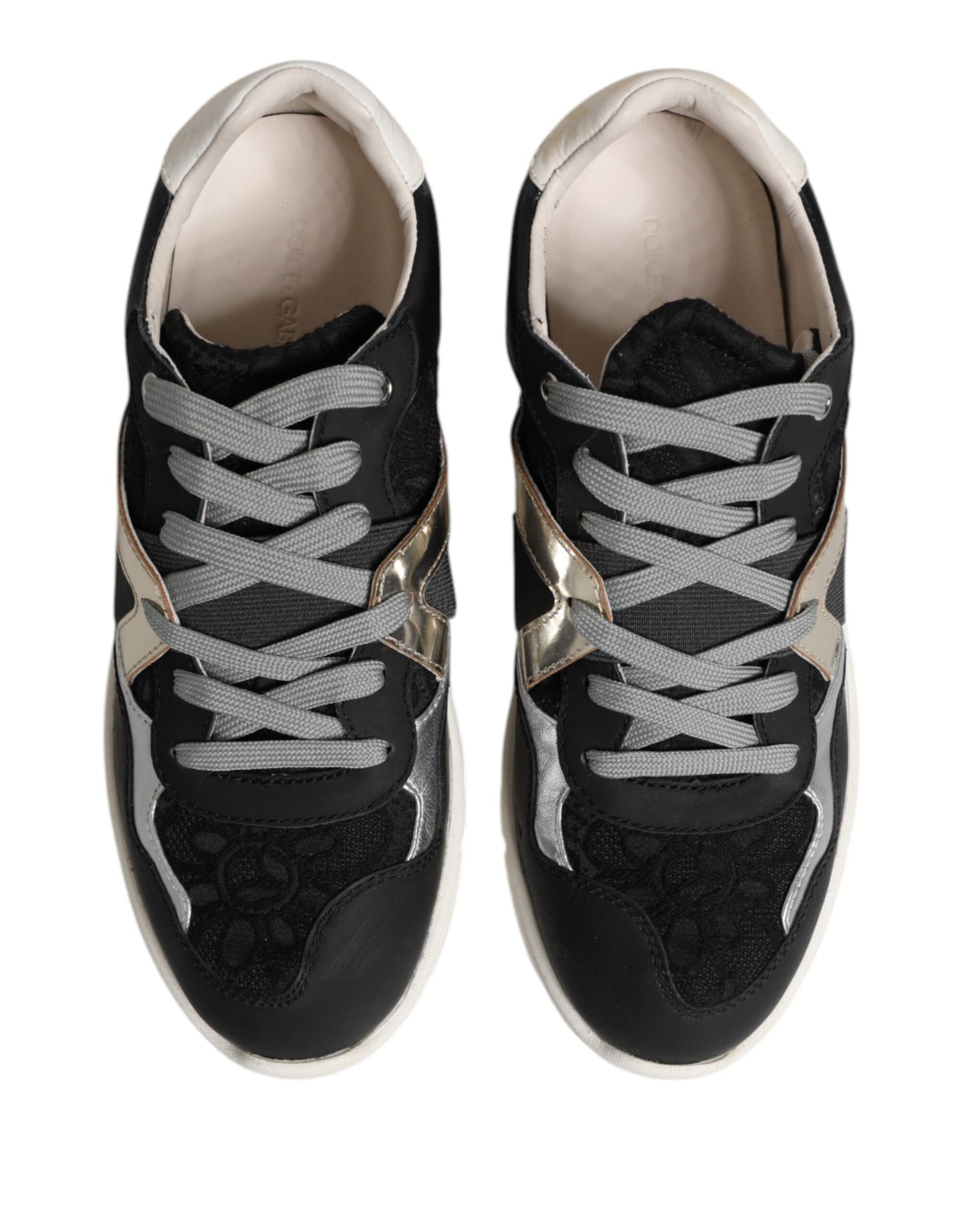 Dolce & Gabbana Låga Sneakers i Flerfärgad Lädermocka