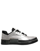 HIDE & JACK Metalliske Sølv Lave Sneakers med Snøring