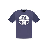 North Sails Blue Cotton Men T-Shirt