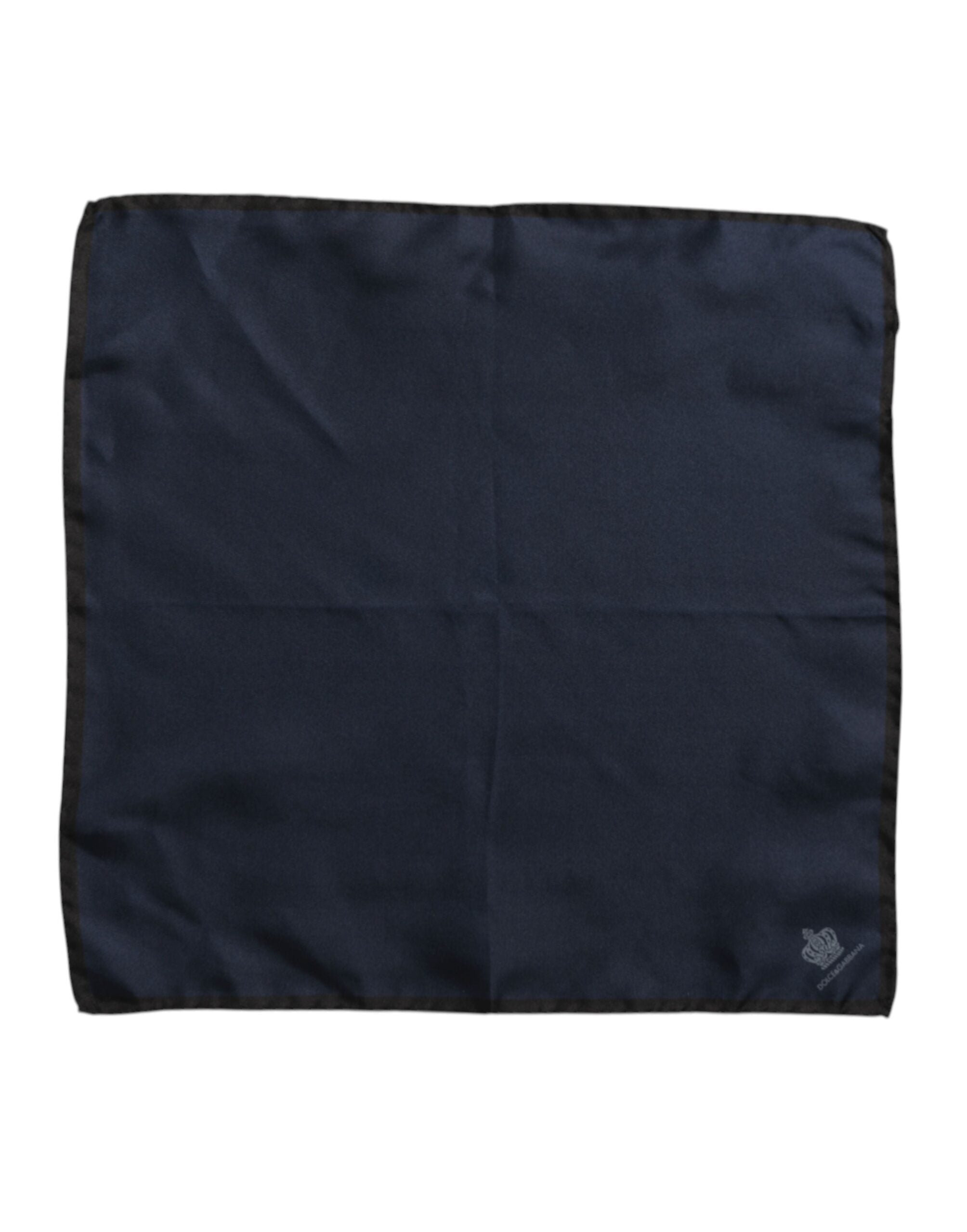 Blått DG Crown Silk Square Menns Foulard Skjerf