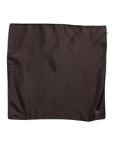 Dolce & Gabbana Brown DG Crown Silk Square Men Foulard Scarf