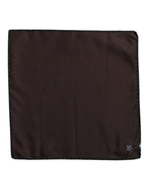 Dolce & Gabbana Brown DG Crown Silk Square Men Foulard Scarf