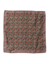 Dolce & Gabbana Brown Chili Print Silk Square Foulard Scarf