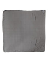 Dolce & Gabbana Gray Black Silk Square Women Foulard Scarf