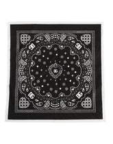 Dolce & Gabbana Black White Bandana Square Men Foulard Scarf