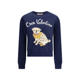Valentino Blue Cotton Sweatshirt