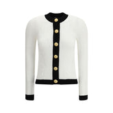 Balmain White Viscose Cardigan